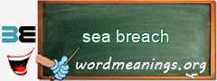 WordMeaning blackboard for sea breach
